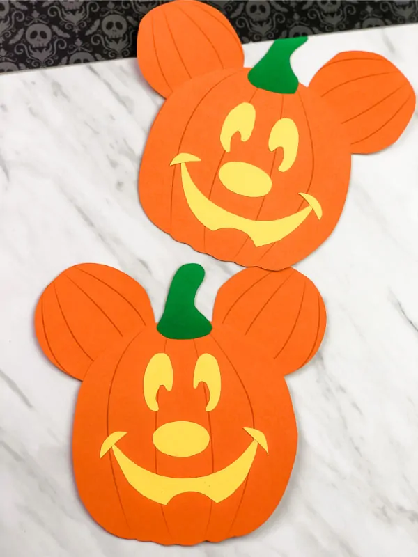 Mickey mouse pumpkin craft for kids free template