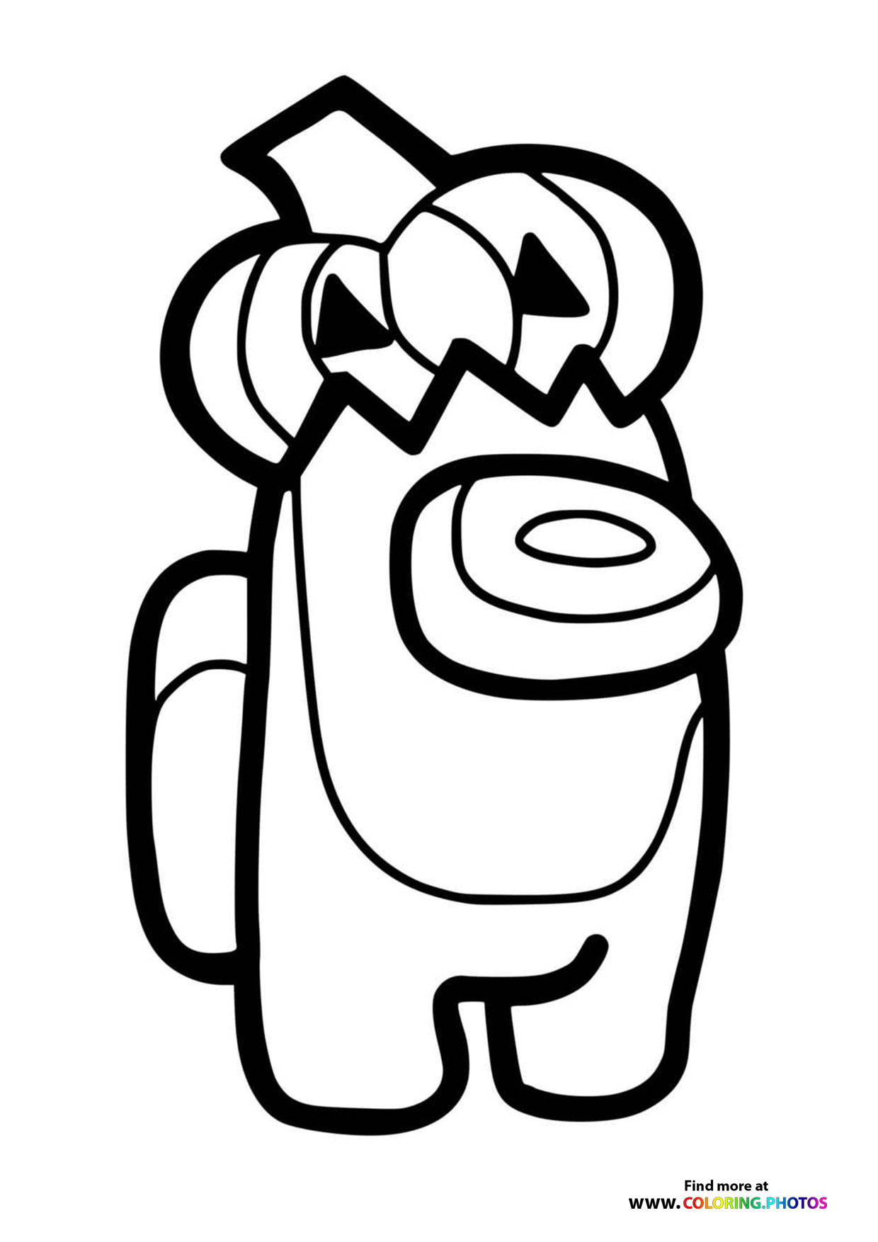 Amonng us halloween pumpkin character