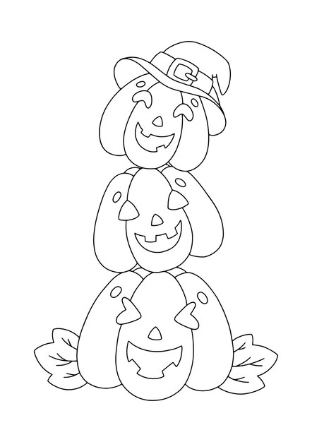 Page cute pumpkin coloring images