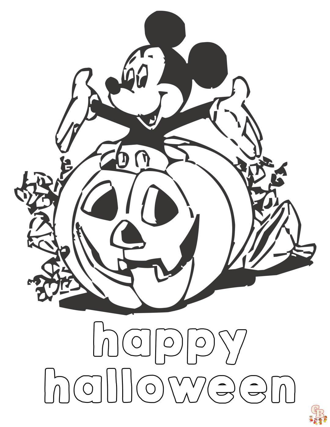 Halloween disney coloring pages free printable