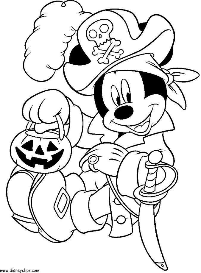 Disney halloween coloring pages