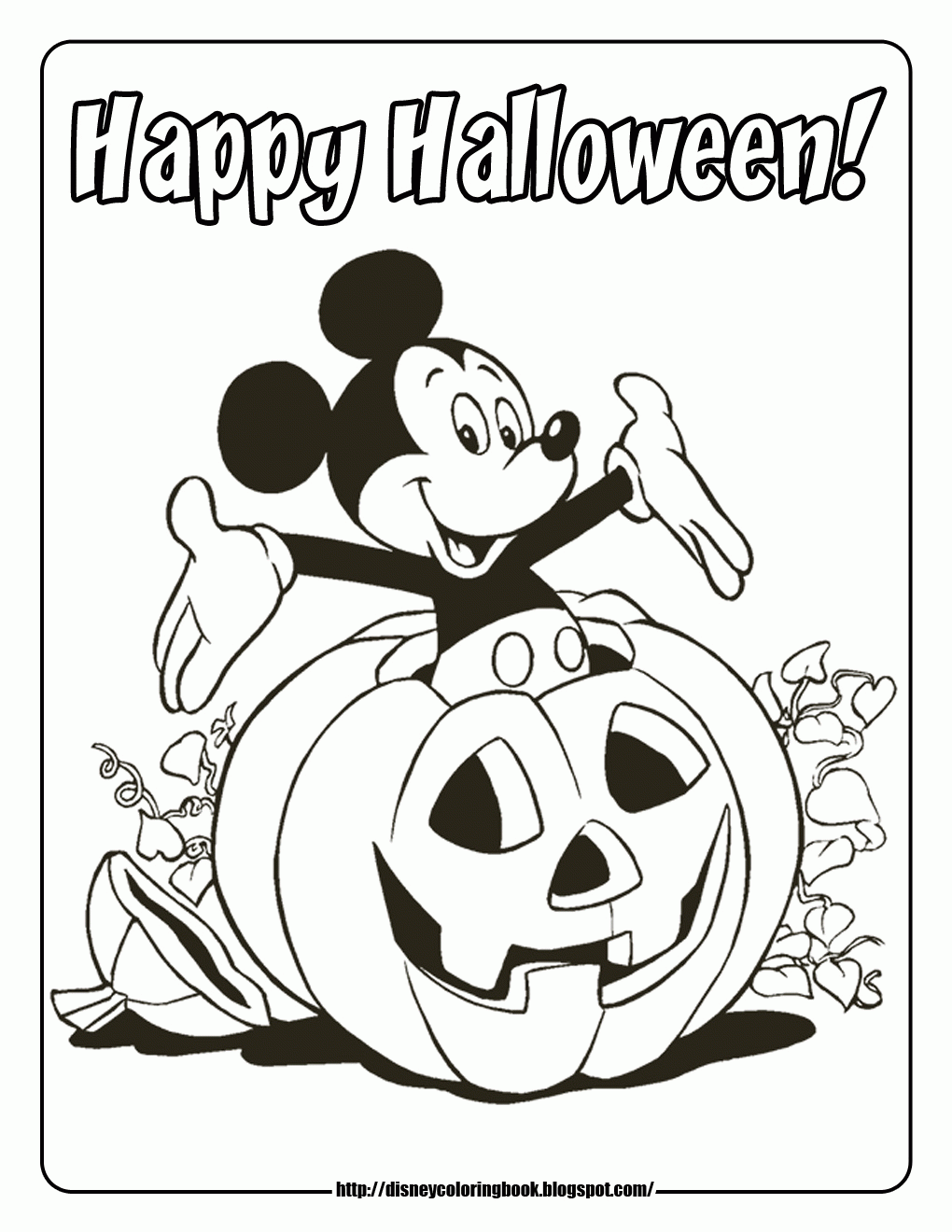 Halloween mickey mouse coloring pages printable for free download
