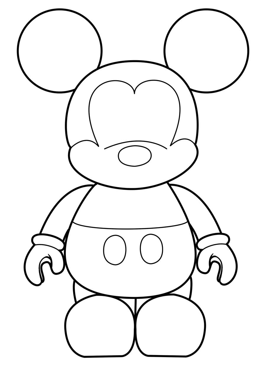 Mickey vinylmation template by errantscarecrow on