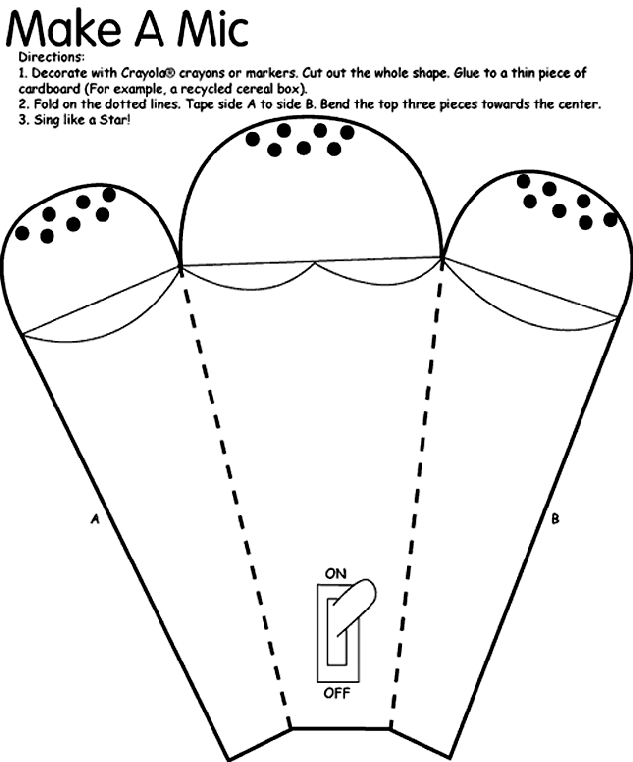 Make a mic coloring page