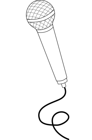 Microphone coloring page free printable coloring pages