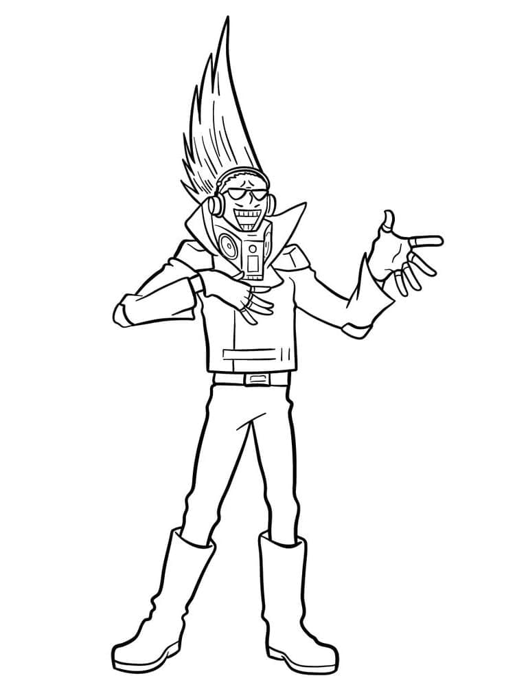 Present mic from my hero academia coloring page