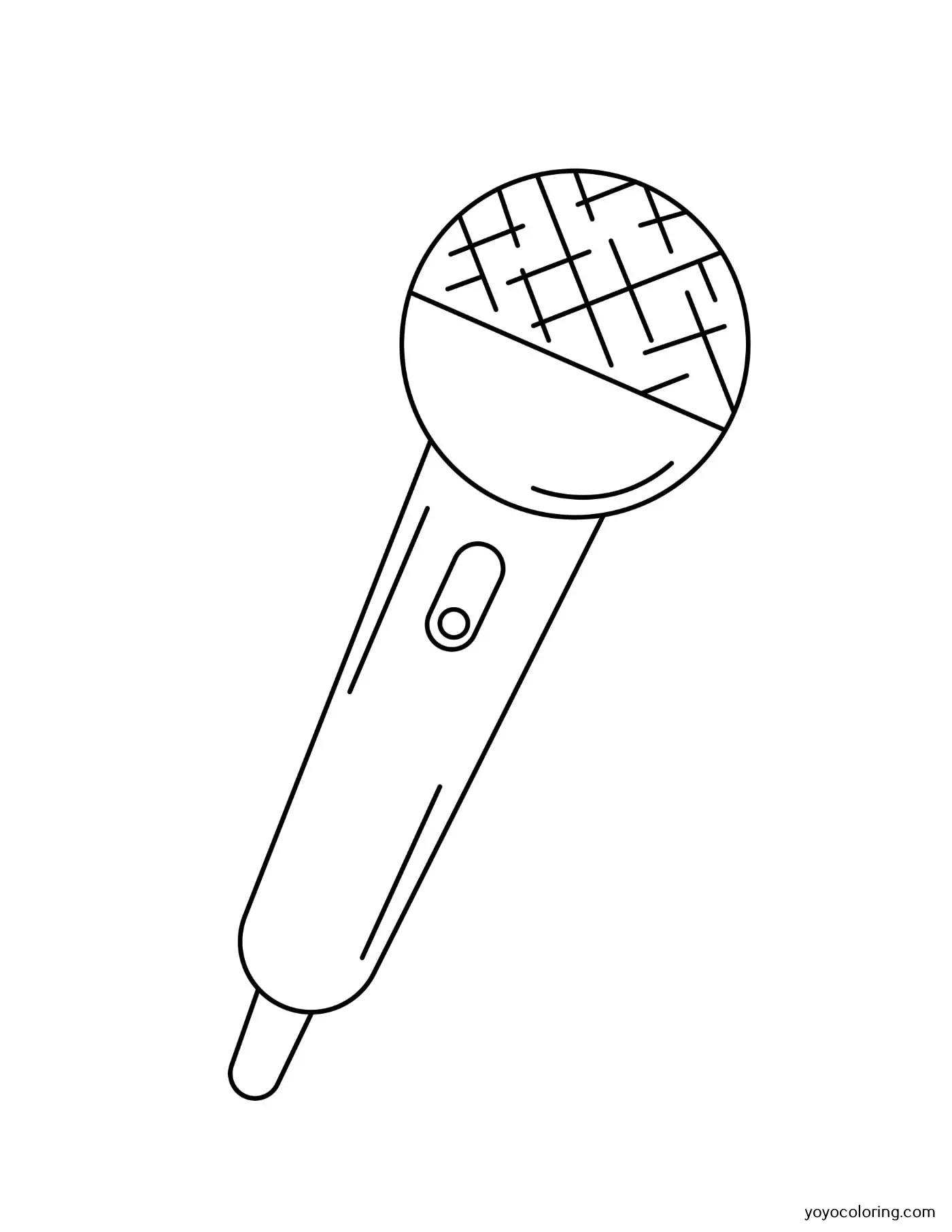 Microphone coloring pages á printable painting template