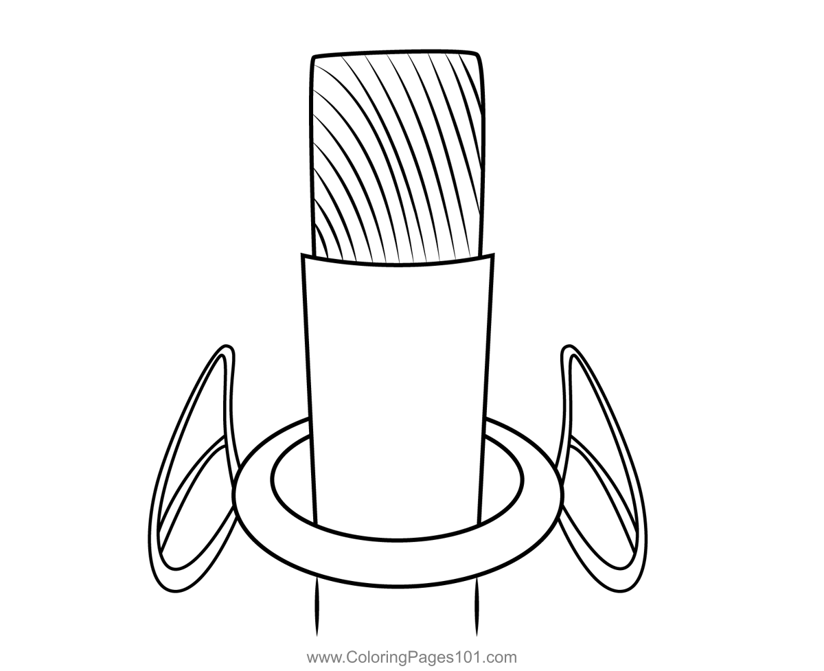 Microphone coloring page for kids