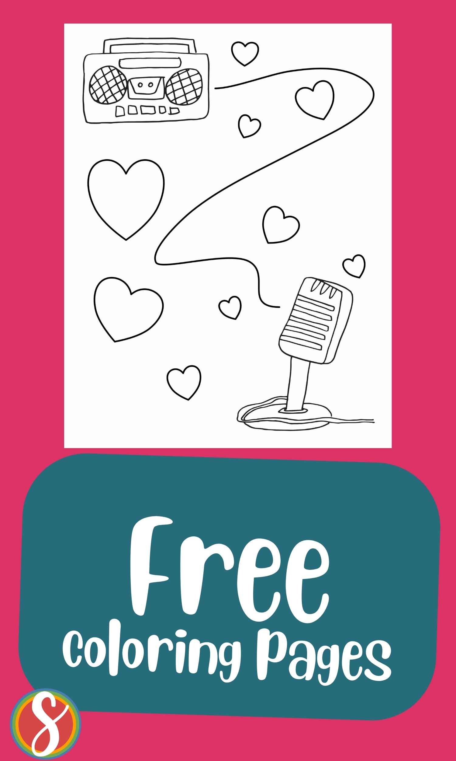Free music coloring pages â stevie doodles