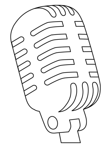 Studio microphone emoji coloring page free printable coloring pages
