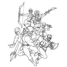 Mighty morphin power rangers coloring pages for toddlers