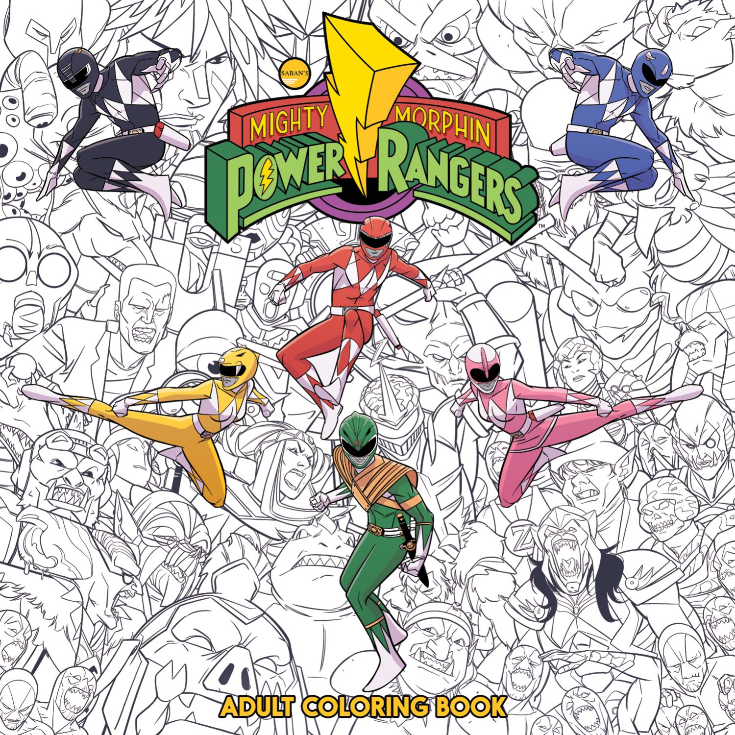 Mighty morphin power rangers gets the adult coloring book treatment