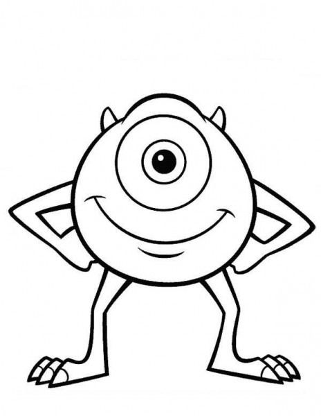 Mike wazowski para colorear kleurplaten voor kinderen kleurboek gratis kleurplaten