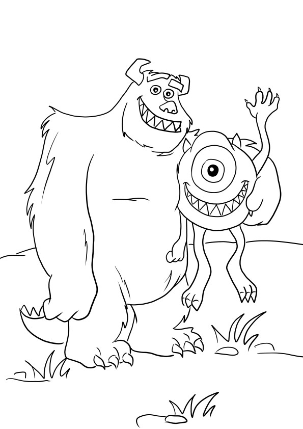 The monsters inc coloring pages