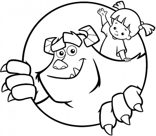 Monsters inc coloring pages