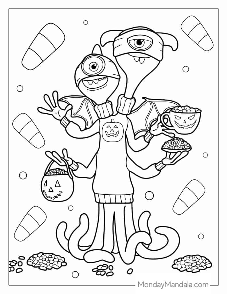 Monsters inc coloring pages free pdf printables