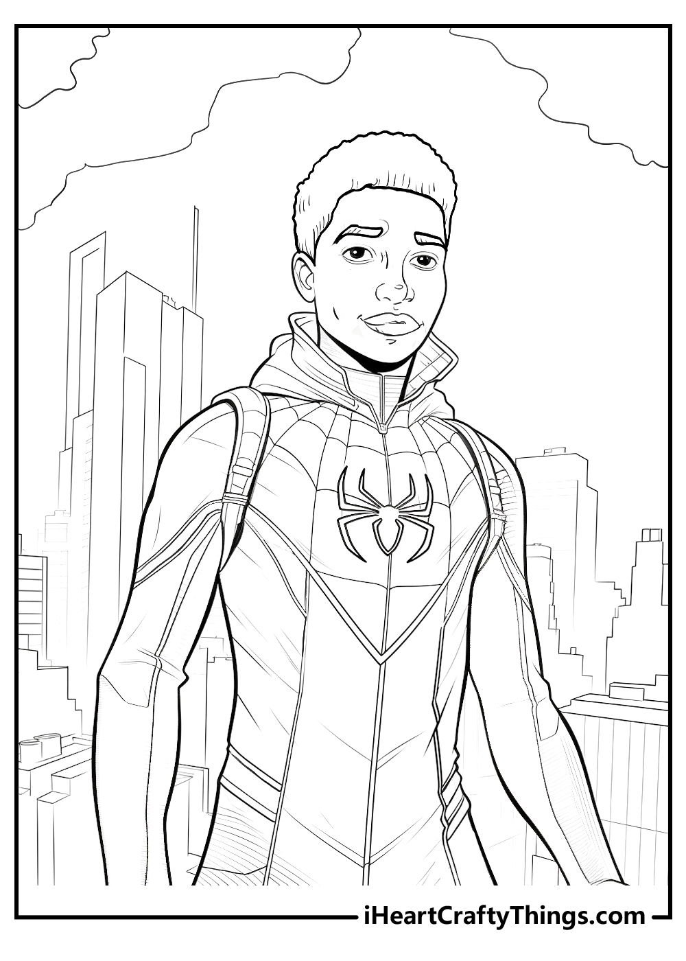 Printable miles morales coloring pages updated