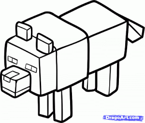 Minecraft image to print and color