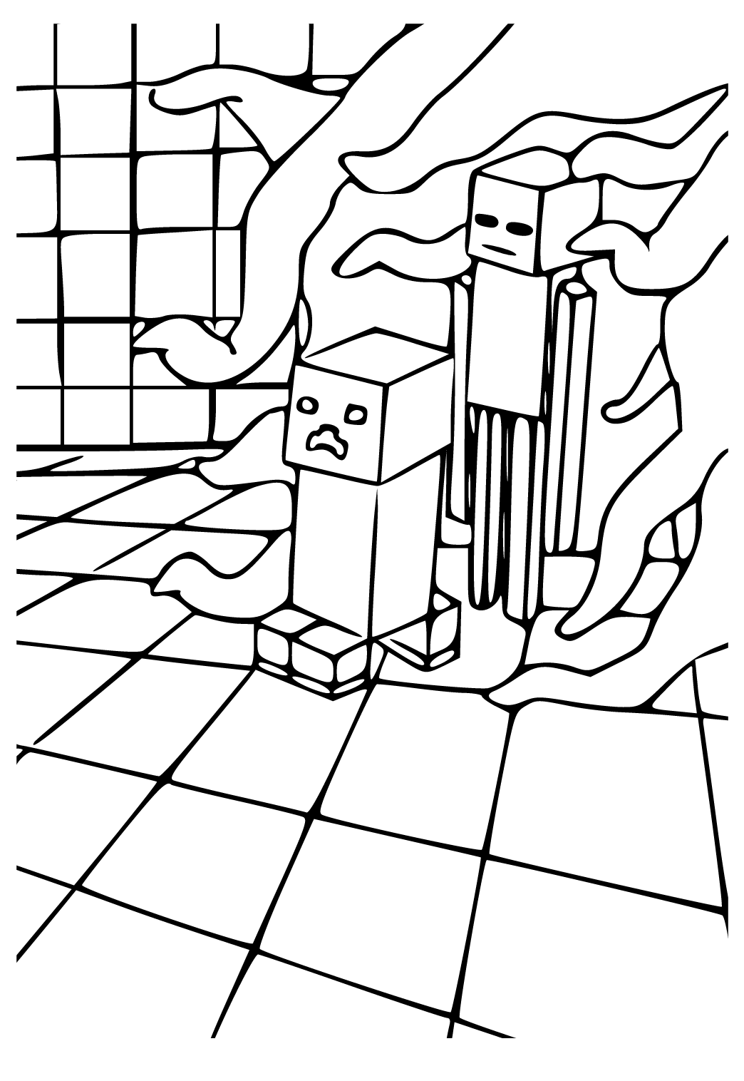 Free printable minecraft dungeons coloring page sheet and picture for adults and kids girls and boys