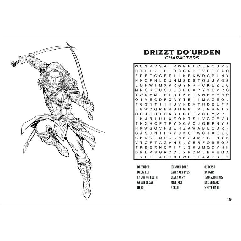 Coloring book word search dungeons dragons word search and coloring paperback