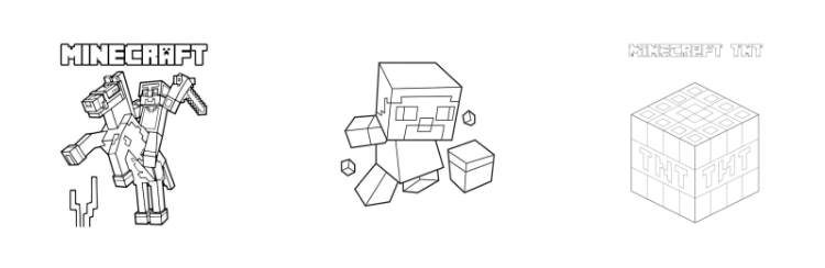 Mncraft coloring pages for kids