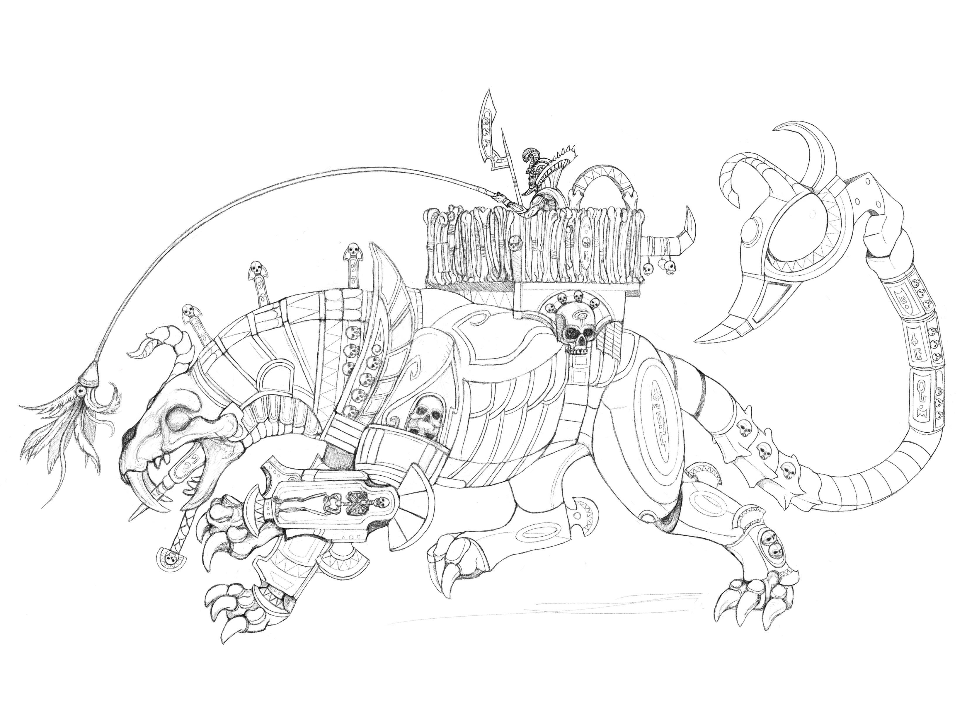 Coloring pages for the warhammer rtotalwar
