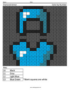 Minecraft color by number