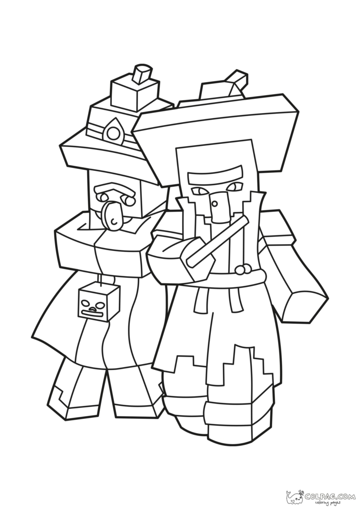 Minecraft printable coloring pages for free