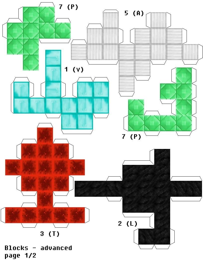 Minecraft papercraft blaze papercraft soma cube puzzle minecraft edition ore block version