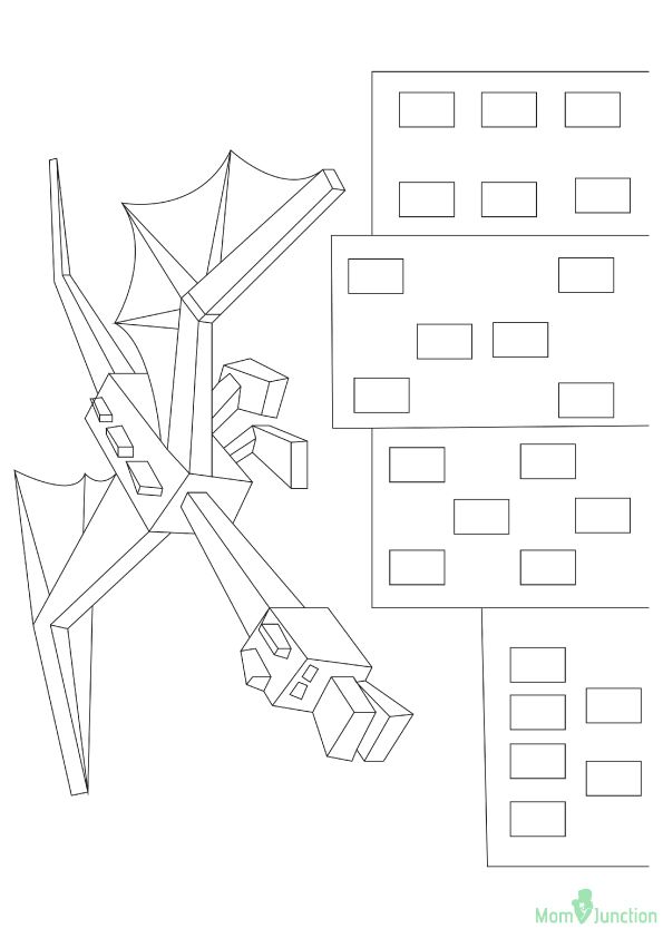 Coloring page minecraft coloring pages minecraft ender dragon coloring pages