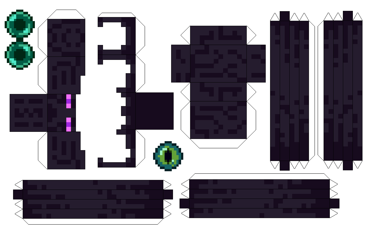 Enderman minecraft papercraft free printable papercraft templates