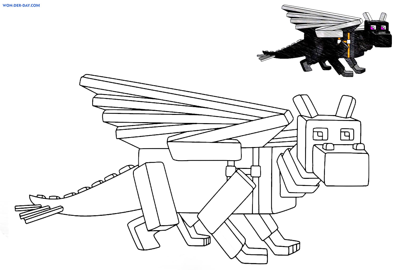 Ender dragon coloring pages