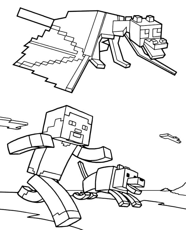 Ender dragon coloring pages