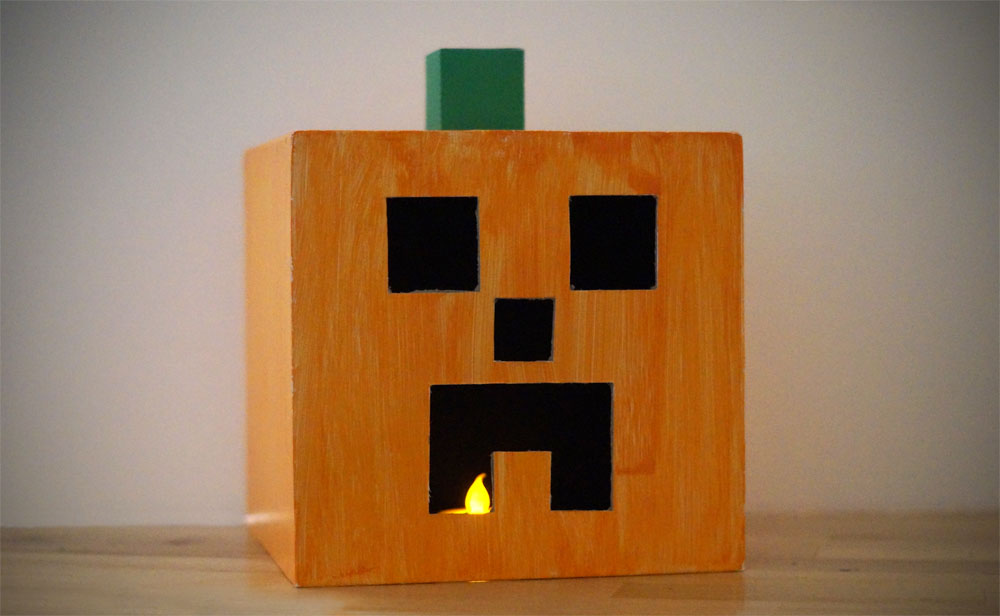 Minecraft pumpkin craft for halloween