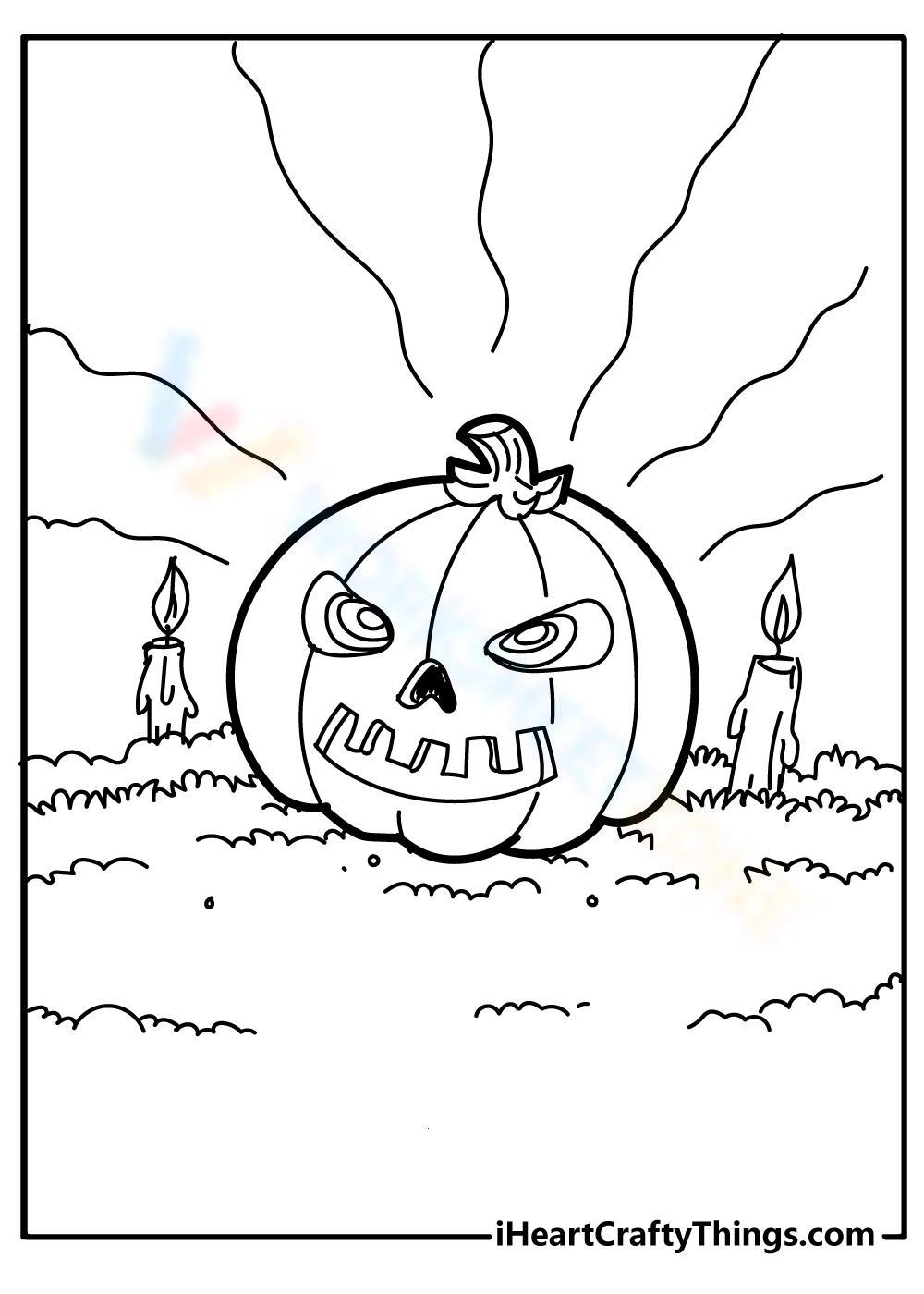 Angry pumpkin worksheet