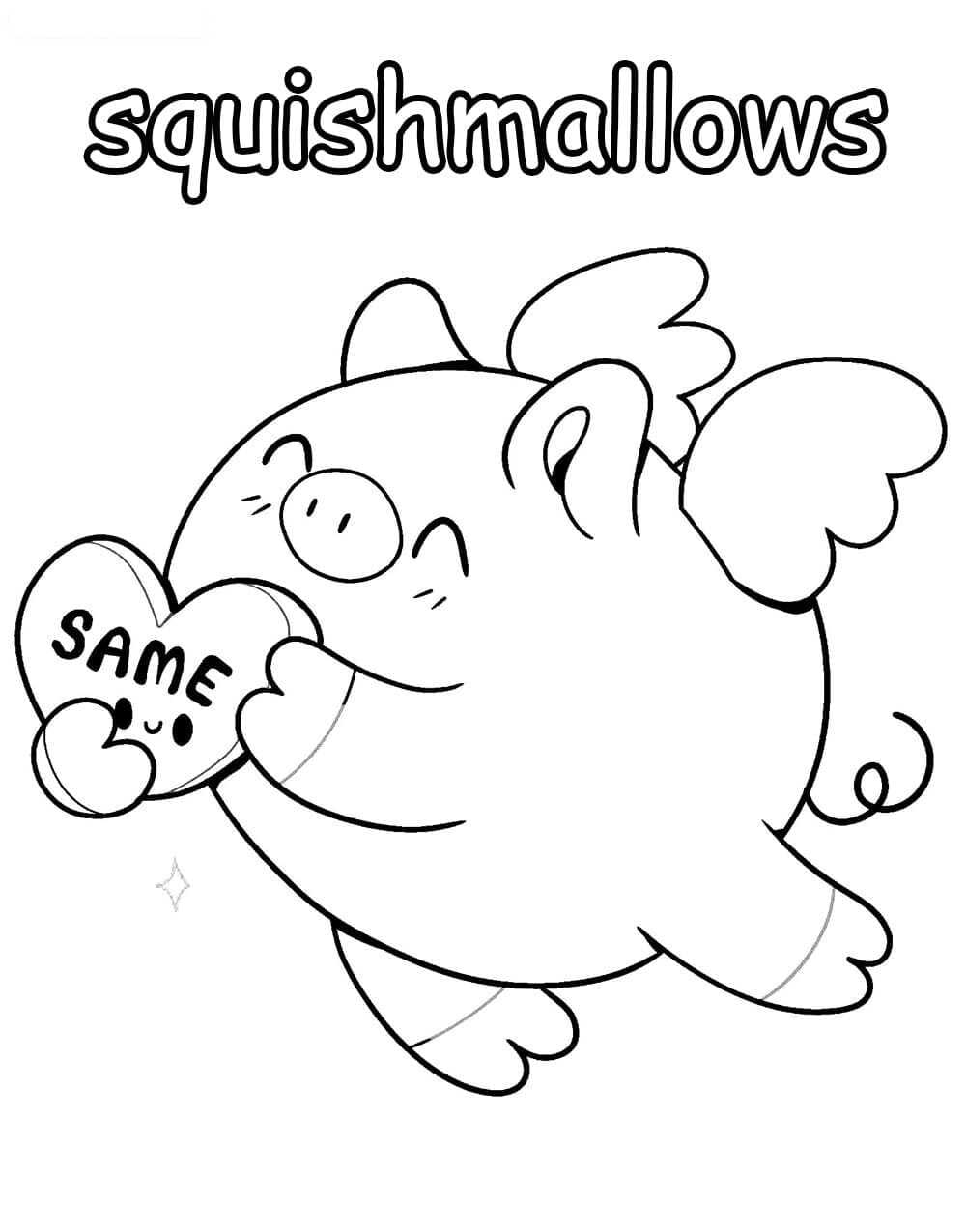 Squishmallows willow coloring page
