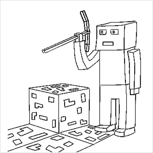 Minecraft coloring pages
