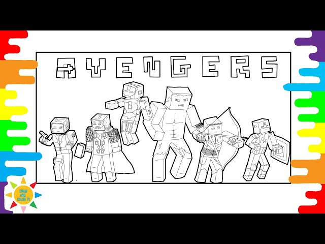 Inecraft avengers coloring pages inecraft coloring ji yosef