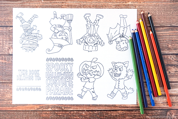 Free printable mini halloween coloring book artsy