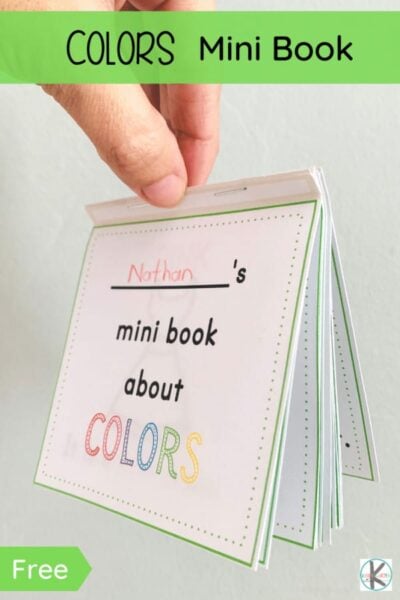 Free printable color mini book for kids