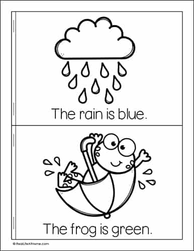My little book of spring colors mini book free printable