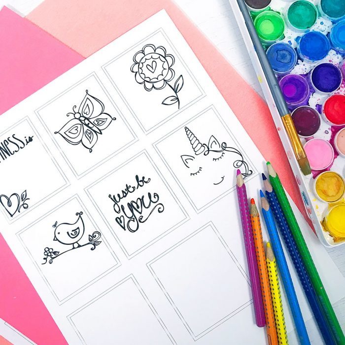 Print and color mini coloring pages