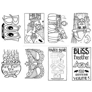 Mini halloween coloring book â printable colouring pages