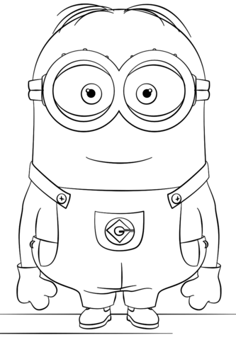 Minion dave coloring page free printable coloring pages