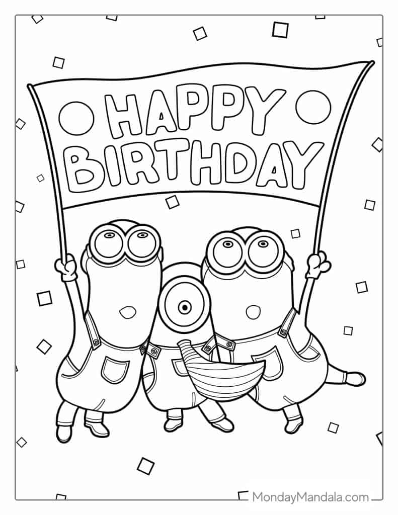 Minion coloring pages free pdf printables