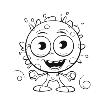 Funny monster coloring page cartoon outline sketch drawing vector monster drawing car drawing cartoon drawing png and vector with transparent background for free download