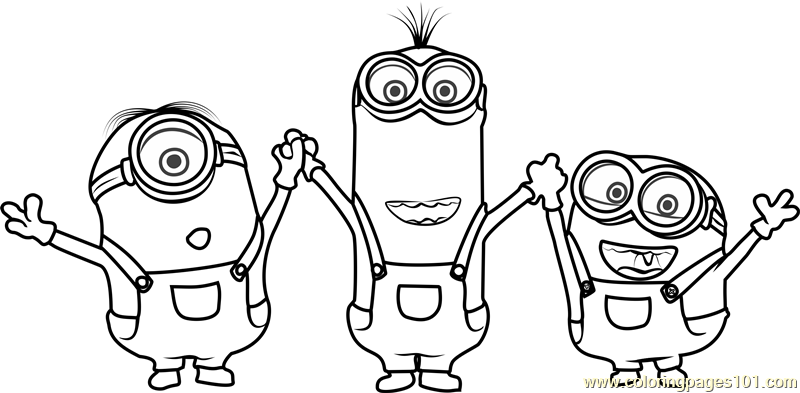 Minions coloring page for kids