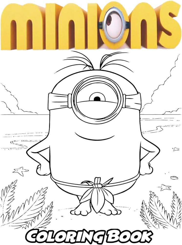 Minions coloring book coloring book for kids and adults activity book with fun easy and relaxing coloring pages by