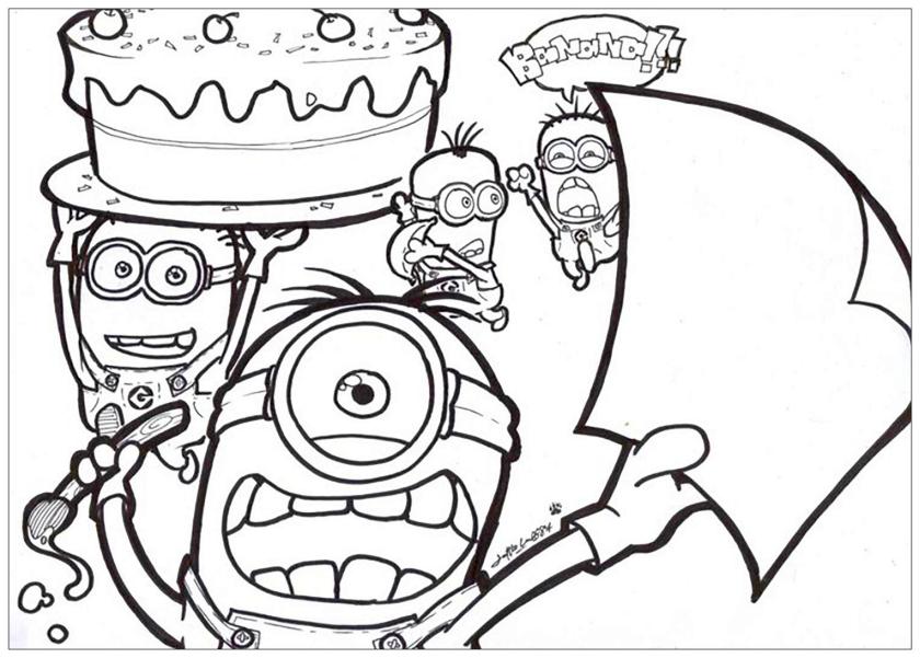 Get this minion coloring pages printable brt