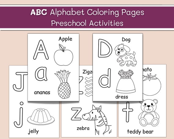 Abc coloring pages alphabet coloring pages kids activity preschool activity letters coloring pages homeschool activitypre k printables download now